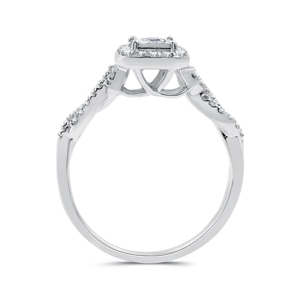 Nova Star&#174; Lab Grown Diamond Halo Twisted Shank Bridal Set