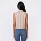 Juniors No Comment Striped Linen Sleeveless Button Down Top- Pink - image 2