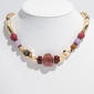 Ashley Cooper(tm) Gold-Tone MetallicTube & Berry-Tone Bead Necklace - image 1
