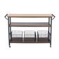 Baxton Studio Lancashire Wood & Metal Kitchen Cart - image 3