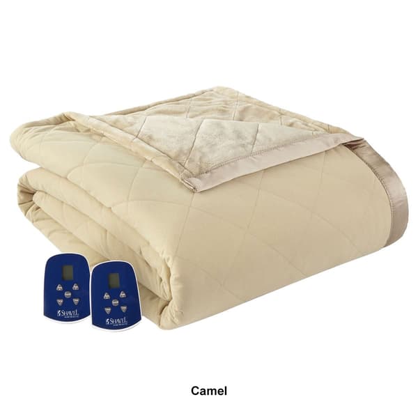 Micro Flannel&#174; Reverse to Ultra Velvet&#174; Heated Blanket