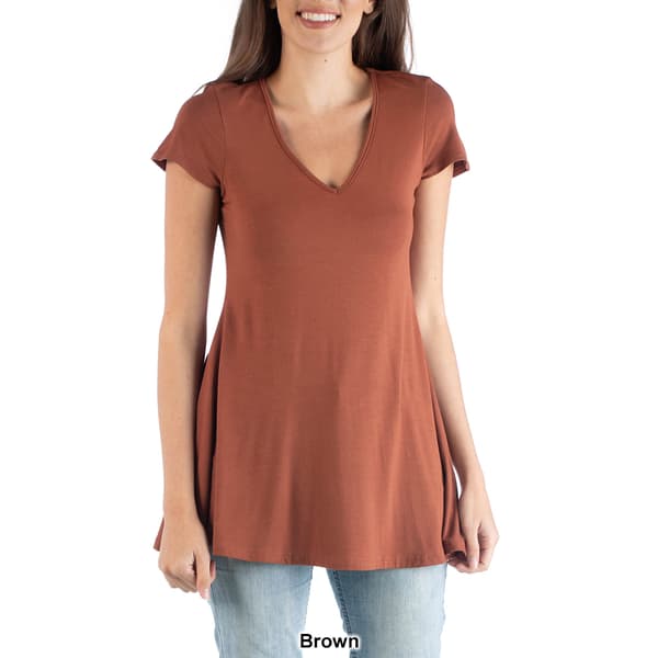 Plus Size 24/7 Comfort Apparel Loose Fit Tunic Top