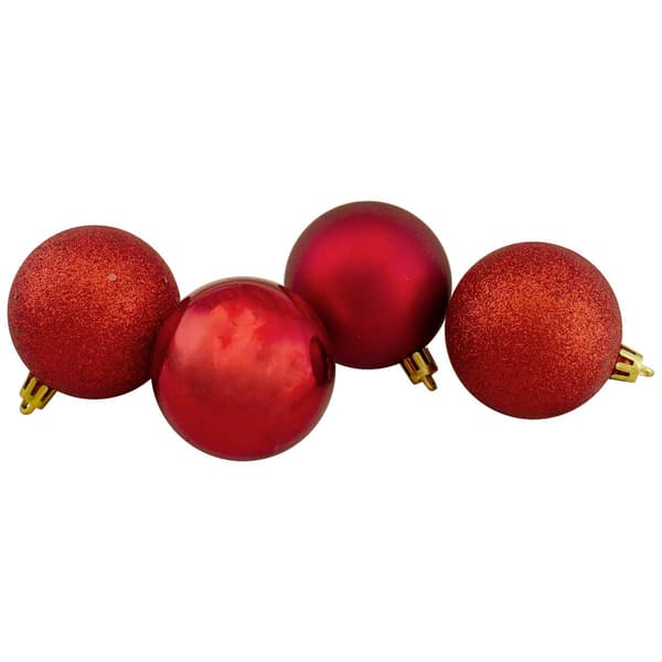 Northlight Seasonal 24ct. Red Christmas Ball Ornaments