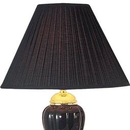 9th & Pike® 27in. Black Empire Shade Ceramic Urn Table Lamp