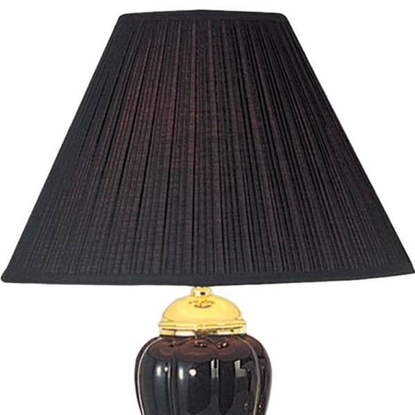 9th & Pike® 27in. Black Empire Shade Ceramic Urn Table Lamp