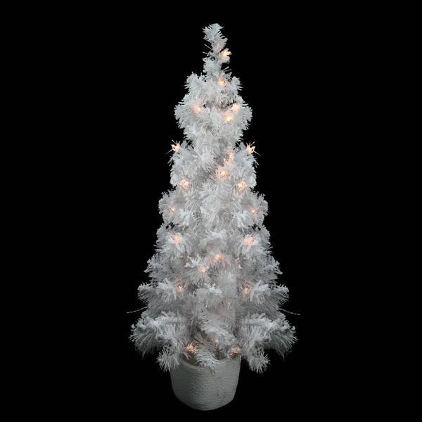 Northlight Seasonal 3.5ft. Pre-Lit Tinsel Christmas Tree - image 