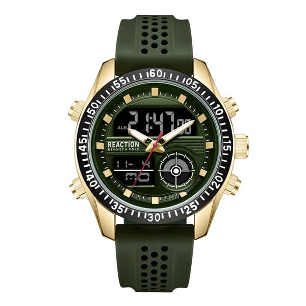 Mens Kenneth Cole Reaction&#40;R&#41; Ana-Digi Green Watch - KRWGP7005603 - image 