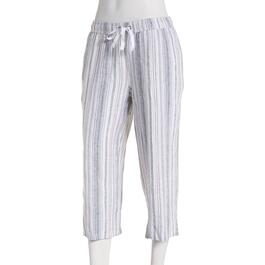Petite Architect&#40;R&#41; Linen Capri Pants - Black/White/Grey