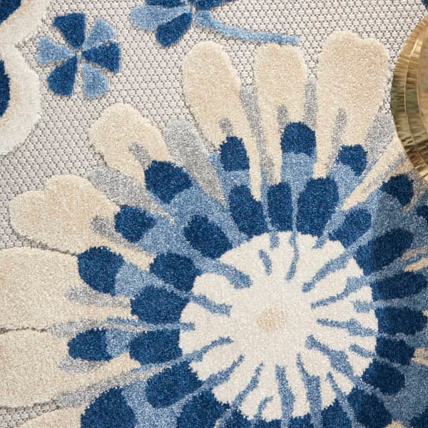 Nourison Aloha Floral Contemporary Round Rug