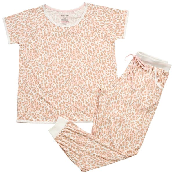 Juniors Pillow Talk Short Sleeve Animal Jogger Pajama Set - image 