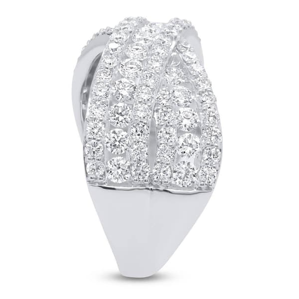 Nova Star® Sterling Silver Lab-Grown Diamond Criss Cross Ring