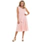 Womens Connected Apparel Sleeveless Eyelet Tie Front Midi Dress - image 1