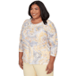 Plus Size Alfred Dunner Al Fresco Paisley Embellished Blouse - image 3