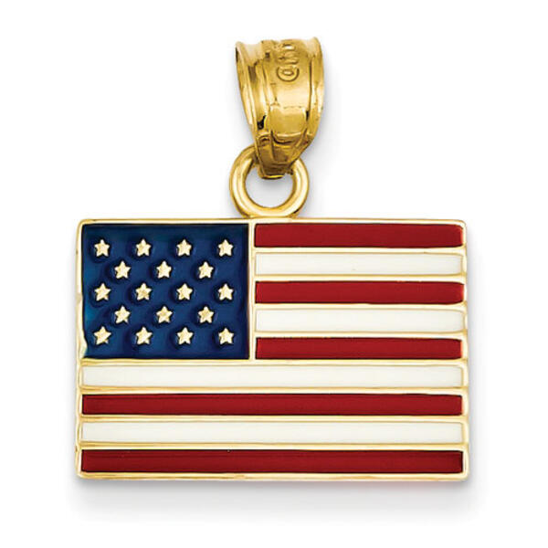 Gold Classics&#40;tm&#41; 14kt. United States Flag Charm - image 