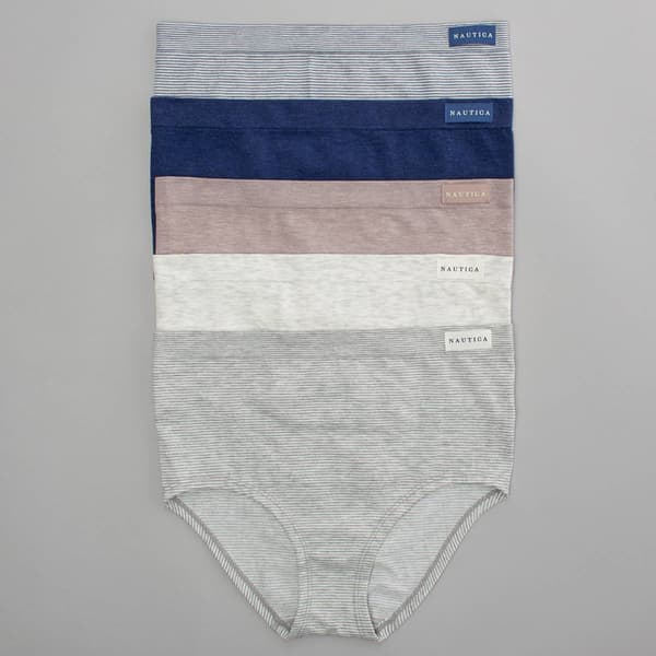 Womens Nautica 5pk. Striped Seamless Brief Panties NT7462-5PKN
