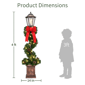 Puleo International 4ft LED Warm White Adorned Lamp Post Set of 2 - image 6