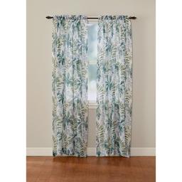 Fauna Botanical Print Crushed Voile Rod Pocket Panel