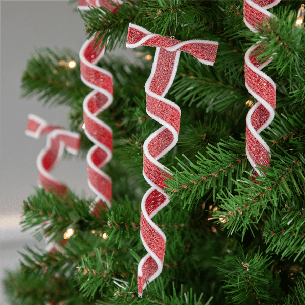 Northlight 6ct. Frosted Candy Twist Christmas Ornaments