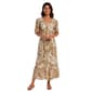 Womens Mlle Gabrielle Puff Sleeve Abstract Midi Dress - image 1