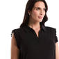 Plus Size Rafaella® Sleeveless Ruffle Split Neck Collar Blouse - image 3