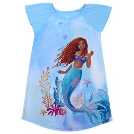 Girls Disney&#40;R&#41; Watercolor Little Mermaid Dorm Nightgown