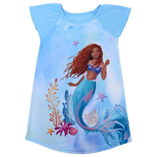 Girls Disney&#40;R&#41; Watercolor Little Mermaid Dorm Nightgown - image 