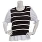 Womens Nanette Lepore Elbow Sleeve Stripe Two In One Sweater - image 2