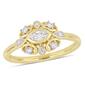 Diamond Classics&#40;tm&#41; 10kt. Gold 1/4ct. Diamond Floral Ring - image 1