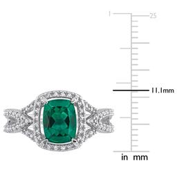 Gemstone Classics™ 10kt. White Gold Lab Created Emerald Ring
