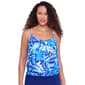 Womens American Beach Morning Glory Floral Tankini Swim Top - image 1