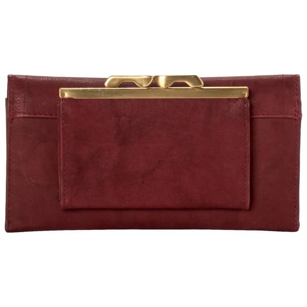 Womens Great American Leatherworks Flap Frame Clutch Wallet