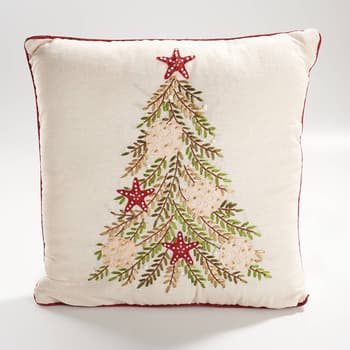 Seashell Tree Christmas Decorative Pillow - 16x16 - Boscov's