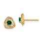 Gemstone Classics&#40;tm&#41; 14kt. Yellow Gold Emerald Stud Earrings - image 1