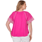 Plus Size Ruby Rd. Hothouse Florals Embroidery Sleeve Blouse - image 2
