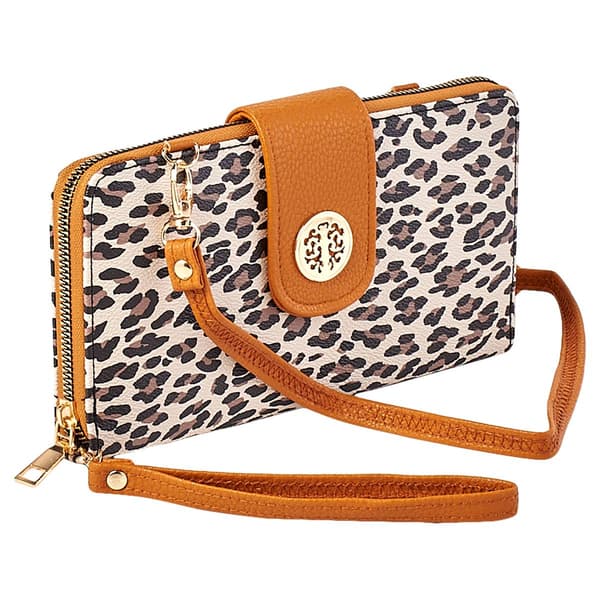 Womens Sasha Leopard 3 Ways Wallet On A String