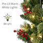 Puleo International 4ft LED Artificial Adorned Lamp Post Set of 2 - image 4
