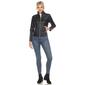 Womens White Mark Classic Biker Faux Leather Jacket - image 3