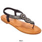 Womens Ella & Joy Circle Rhinestone T-Strap Sandals - image 6
