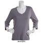 Womens Preswick & Moore&#174; 3/4 Sleeve V-Neck Solid Tee - image 5