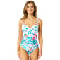 Womens Anne Cole Floral Drape Front One Piece Swimsuit - image 1