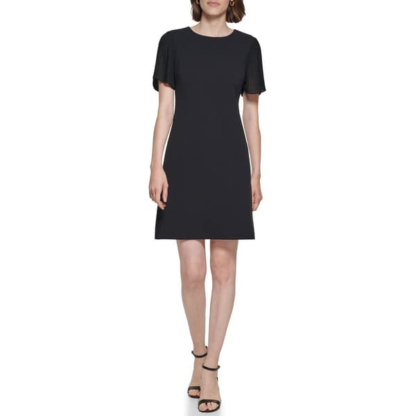 Womens Tommy Hilfiger Short Pleat Sleeve Scuba Dress - image 