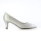 Womens Easy Street Nobel Heels - Silver Satin - image 2