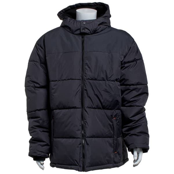 Mens Big & Tall Axcent Color Block Puffer Jacket