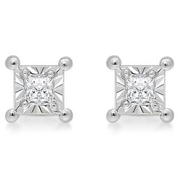 Diamond Classics™ White Gold Princess Cut Diamond Stud Earrings