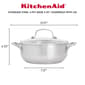 KitchenAid&#174; Stainless Steel 3-Ply Base 4qt. Casserole - image 2