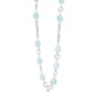 Design Collection Silver Link & Blue Bead Necklace - image 2