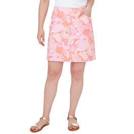 Plus Size Hearts of Palm Spring Into Action Floral Groove Skirt
