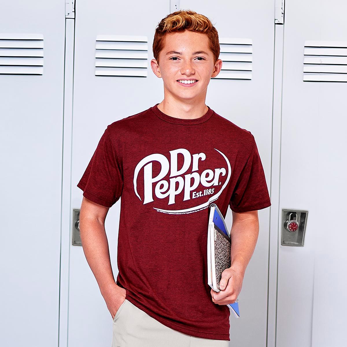 Young Mens Tee Luv Dr Pepper Short Sleeve Graphic T-Shirt