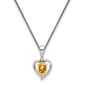Gemstone Classics&#40;tm&#41; 14kt. Citrine Diamond Heart Pendant Necklace - image 1
