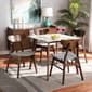 Baxton Studio Pearson Light Grey/Walnut Brown 5pc. Dining Set - image 7